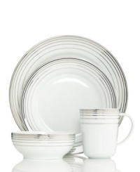 Bands of platinum go round and round on Charter Club's Infinity serving bowl for a look of timeless splendor. Simply brilliant in lustrous white porcelain, it makes any occasion special. (Clearance) Bands of platinum go round and round on Charter Club's Infinity serving bowl for a look of timeless splendor. Simply brilliant in lustrous white porcelain, it makes any occasion special. (Clearance)