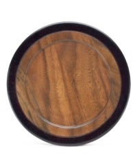 Rustic, redefined. Add an element of nature to your tablescape with this handsome charger, crafted of richly grained acacia wood. From Noritake's Kona Wood collection. Rustic, redefined. Add an element of nature to your tablescape with this handsome charger, crafted of richly grained acacia wood. From Noritake's Kona Wood collection.