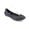 Tory Burch Eddie Womens Size 5 Blue Kid Suede Ballet Flats Shoes New/Display