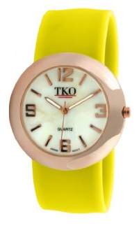 TKO ORLOGI Women's TK614-RYL Rose Gold Slap Metal Yellow Watch TKO ORLOGI Women's TK614-RYL Rose Gold Slap Metal Yellow Watch