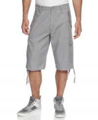 Your warm-weather staple. These Sean John cargo shorts work with just about anything. Your warm-weather staple. These Sean John cargo shorts work with just about anything.