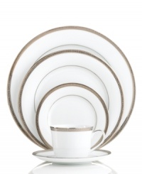 The sophisticated platinum accents of the Charter Club Grand Buffet Platinum place settings collection add sparkle to your tabletop. This shimmering place setting gives every occasion an extra special glow.