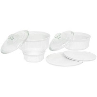 CorningWare French White 7-Piece Bake and Serve Set CorningWare French White 7-Piece Bake and Serve Set