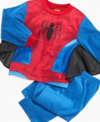 He'll be on the prowl for midnight marauders when he's wearing his Spiderman pajamas. Criminals beware! He'll be on the prowl for midnight marauders when he's wearing his Spiderman pajamas. Criminals beware!