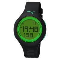 PUMA Men's PU910801019 Loop Large Digital Black Green Watch PUMA Men's PU910801019 Loop Large Digital Black Green Watch