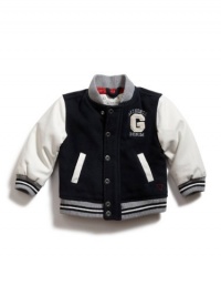 GUESS Kids Boys Varsity Jacket, NAVY (12M) GUESS Kids Boys Varsity Jacket, NAVY (12M)