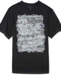 Casual yet contemporary, this Kenneth Cole New York tee has a cool graphic and a trendy burnout design. (Clearance) Casual yet contemporary, this Kenneth Cole New York tee has a cool graphic and a trendy burnout design. (Clearance)