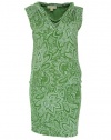 Michael Kors Draped Neck Print Dress Vine XL