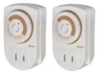 Woods 50006 Indoor 24-Hour Mechanical Outlet Timer, 2-Pack Woods 50006 Indoor 24-Hour Mechanical Outlet Timer, 2-Pack
