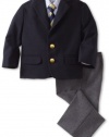 Nautica Dress Up Boys 2-7 Solid Poplin Duo Set, Navy, 5