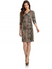 THE LOOKAllover reptile printCowlneckThree-quarter length sleevesShirred detailing, backBack zip with hook-and-eye closureTHE FITAbout 37 from shoulder to hemTHE MATERIALPolyester/spandexFully linedCARE & ORIGINDry cleanImportedModel shown is 5'10 (177cm) wearing US size 4. THE LOOKAllover reptile printCowlneckThree-quarter length sleevesShirred detailing, backBack zip with hook-and-eye closureTHE FITAbout 37 from shoulder to hemTHE MATERIALPolyester/spandexFully linedCARE & ORIGINDry cleanImportedModel shown is 5'10 (177cm) wearing US size 4.