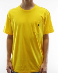 Polo Ralph Lauren Men's Crew Neck Short Sleeve Pocket T-Shirt Slker Yellow PRL Polo Ralph Lauren Men's Crew Neck Short Sleeve Pocket T-Shirt Slker Yellow PRL