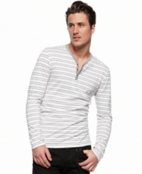 Kick back this weekend in the ultimate casual wear--this striped slub henley from INC International Concepts. Kick back this weekend in the ultimate casual wear--this striped slub henley from INC International Concepts.