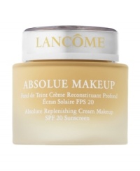 This luxurious, cream makeup replenishes your skin for a look that is radiant, and absolutely ageless. Innovative Color Clarity System™ provides smooth, even-toned complexion with full coverage. Exclusive Absolue bio-network helps revitalize and restore skin elasticity. Decadent texture comforts skin with deep hydration. This luxurious, cream makeup replenishes your skin for a look that is radiant, and absolutely ageless. Innovative Color Clarity System™ provides smooth, even-toned complexion with full coverage. Exclusive Absolue bio-network helps revitalize and restore skin elasticity. Decadent texture comforts skin with deep hydration.
