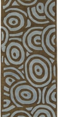 Area Rug 2x8 Runner Contemporary Brown-Spa Blue Color - Surya Artist Studio Rug from RugPal Area Rug 2x8 Runner Contemporary Brown-Spa Blue Color - Surya Artist Studio Rug from RugPal