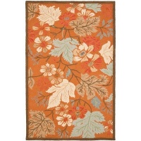 Safavieh Blossom Collection BLM917A Handmade Rust and Multi Hand Spun Wool Area Rug, 8-Feet by 10-Feet Safavieh Blossom Collection BLM917A Handmade Rust and Multi Hand Spun Wool Area Rug, 8-Feet by 10-Feet