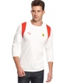 Sport and luxury seamlessly cross paths with this long-sleeved Ferarri shirt from Puma.