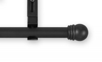 Source Global Unique 50-Inch to 98-Inch Adjustable Curtain Rod Sets, Ball Style, Black Source Global Unique 50-Inch to 98-Inch Adjustable Curtain Rod Sets, Ball Style, Black