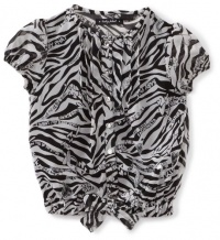 Baby Phat - Kids Girls 7-16 All Over Printed Zebra Top, Ivory, Medium Baby Phat - Kids Girls 7-16 All Over Printed Zebra Top, Ivory, Medium