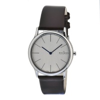 Skagen Men's 858XLSLDN Skagen Denmark Super Slim Chrome & Brown Watch Skagen Men's 858XLSLDN Skagen Denmark Super Slim Chrome & Brown Watch