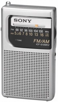 Sony ICF-S10MK2 Pocket AM/FM Radio, Silver Sony ICF-S10MK2 Pocket AM/FM Radio, Silver