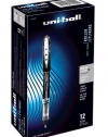 uni-ball Vision Elite Stick Micro Point Roller Ball Pens, 12 Black Ink Pens (69000)