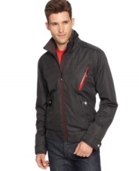 Hit top speed in style with this BMW M Series driver jacket from Puma. Hit top speed in style with this BMW M Series driver jacket from Puma.