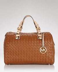 MICHAEL Michael Kors' perfectly proportioned satchels are a must for any well attired wardrobe. This leather style flaunts a refined shape and the brand's signature detailing. MICHAEL Michael Kors' perfectly proportioned satchels are a must for any well attired wardrobe. This leather style flaunts a refined shape and the brand's signature detailing.
