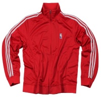 Adidas NBA Mens Classic Track Jacket, Bright Red Adidas NBA Mens Classic Track Jacket, Bright Red