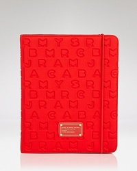 Book mark it. MARC BY MARC JACOBS puts its signature quirky cute spin on the essential iPad cover, splashed in the brand's logo.