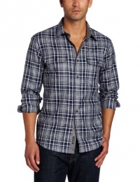 Michael Kors Men's Dixon Check Contrast Detail Two Pocket Shirt Michael Kors Men's Dixon Check Contrast Detail Two Pocket Shirt