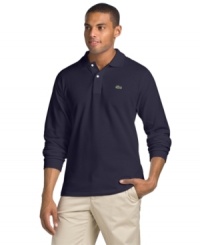 Classic long sleeve polo shirt by Lacoste. Classic long sleeve polo shirt by Lacoste.