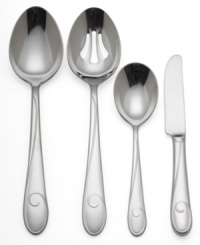 With each graceful swirl adorning each handle, a night of fine dining is framed. The Waterford Ballet Ribbon flatware, designed for an exquisite presentation of simple elegance. 4-piece hostess set (not shown) includes: 1 serving spoon, 1 pierced serving spoon, 1 butter knife and 1 sugar spoon.