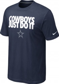 Men's Dallas Cowboys NFL Just Do It Tee by Nike (Navy-White)(Size=X-LARGE)