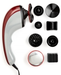 Lay on the heat! Experience the soothing relief of heat therapy, a deep, penetrating massage that alleviates the tensions of stiff, aching muscles. Choose massage only, heat only or both for a fully customized massage that is ready to deliver a precision spa treatment to any part of your body with nine attachments, two heat settings and variable speeds. 2-year warranty. Model 4295. Lay on the heat! Experience the soothing relief of heat therapy, a deep, penetrating massage that alleviates the tensions of stiff, aching muscles. Choose massage only, heat only or both for a fully customized massage that is ready to deliver a precision spa treatment to any part of your body with nine attachments, two heat settings and variable speeds. 2-year warranty. Model 4295.
