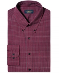 Change up with a checkered pattern for a solid workweek look from Club Room. Change up with a checkered pattern for a solid workweek look from Club Room.