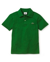 A Bloomingdales.com exclusive! The iconic classic: Lacoste's polo shirt with a spread collar and the signature alligator embroidery over a handy chest pocket. A Bloomingdales.com exclusive! The iconic classic: Lacoste's polo shirt with a spread collar and the signature alligator embroidery over a handy chest pocket.