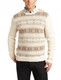 Perry Ellis Men's Long Sleeve Fair CDesign Crew Neck Sweater Perry Ellis Men's Long Sleeve Fair CDesign Crew Neck Sweater