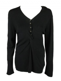 Nic + Zoe womens twist henley long sleeve v neck top Nic + Zoe womens twist henley long sleeve v neck top