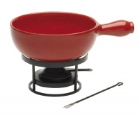 Emile Henry 2.6 Quart Fondue Set, Rouge Emile Henry 2.6 Quart Fondue Set, Rouge