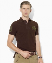 Polo Ralph Lauren Shirt, Custom-Fit Short-Sleeved Dual Match Cotton Mesh Polo, Deep Chocolate Polo Ralph Lauren Shirt, Custom-Fit Short-Sleeved Dual Match Cotton Mesh Polo, Deep Chocolate