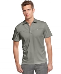 Change up your polo style with this shirt from Calvin Klein. Change up your polo style with this shirt from Calvin Klein.