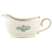 Lenox Holiday Gold-Banded Sauce Boat Lenox Holiday Gold-Banded Sauce Boat