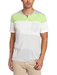 Calvin Klein Jeans Men's Limits Stripe Short Sleeve Henley