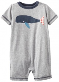 Tea Collection Baby-Boys Infant Scrap Whale Romper, Med Heather Grey, 0-3 Months Tea Collection Baby-Boys Infant Scrap Whale Romper, Med Heather Grey, 0-3 Months