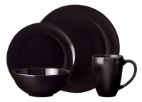 Gibson Simpliss 16-Piece Stoneware Dinnerware Set, Black Gibson Simpliss 16-Piece Stoneware Dinnerware Set, Black