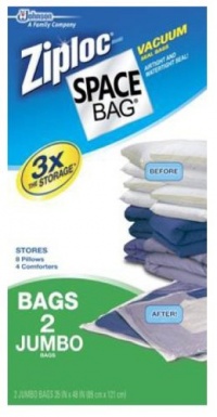 Space Bag # BR5420-6, 2 Jumbo Vacuum Seal Storage Bags, Each, Clear, (35 X 48)