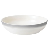 A watercolor wash of gradient gray migrates toward a warm neutral center to create an organic ombre effect on this durable, adaptable bowl from Vera Wang. A watercolor wash of gradient gray migrates toward a warm neutral center to create an organic ombre effect on this durable, adaptable bowl from Vera Wang.
