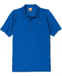 Take your golf style to the next level with this polo golf shirt from Puma, featuring moisture management for increased comfort. Nothing can hold back your swing in this golf shirt! Take your golf style to the next level with this polo golf shirt from Puma, featuring moisture management for increased comfort. Nothing can hold back your swing in this golf shirt!