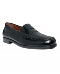 You can't beat a classic. The heritage moc-toe design of this sleek leather penny loafer from Johnston & Murphy's collection of men's dress shoes works with anything from jeans to suit pants and everything in between. You can't beat a classic. The heritage moc-toe design of this sleek leather penny loafer from Johnston & Murphy's collection of men's dress shoes works with anything from jeans to suit pants and everything in between.